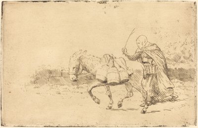 Milkmaid of Boulogne, 1st plate by Alphonse Legros