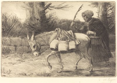 Milkmaid of Boulogne, 3rd Plate by Alphonse Legros