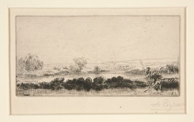Countryside of Tourbieres: In the Marshes by Alphonse Legros