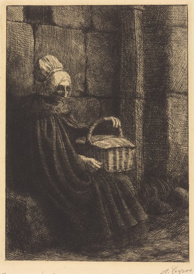 Peasant Woman of Boulogne (The Woman with the Basket) by Alphonse Legros