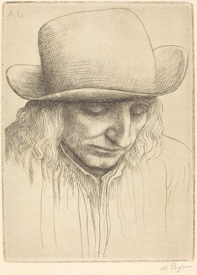 Peasant in a Round Hat by Alphonse Legros