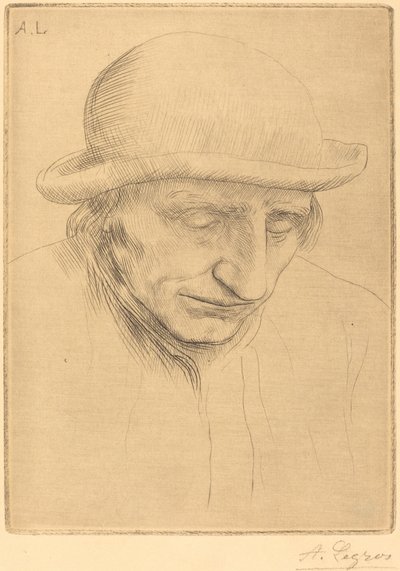 Peasant in a Round Hat by Alphonse Legros