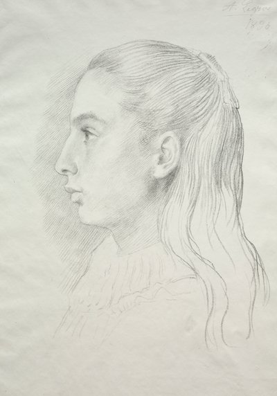 Portrait of Miss Nora E. Legros by Alphonse Legros