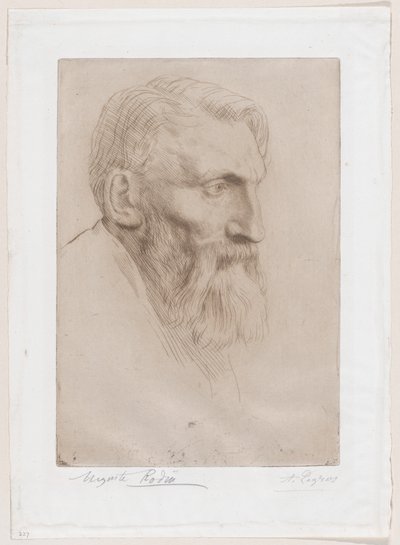 Portrait of Auguste Rodin by Alphonse Legros