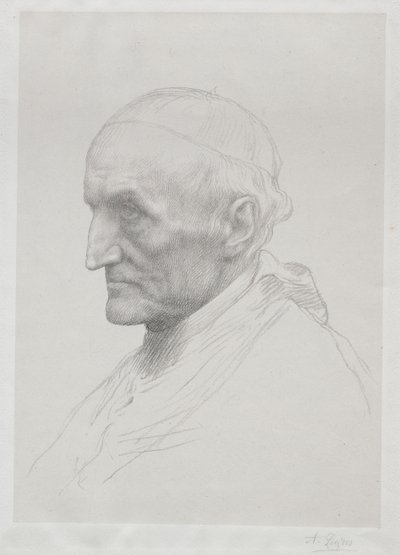 Portrait of Cardinal Manning (2nd Plate) by Alphonse Legros