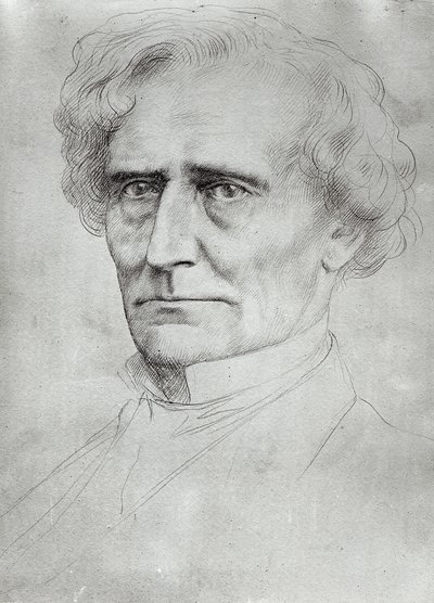 Portrait of Hector Berlioz by Alphonse Legros