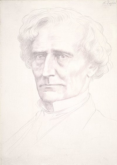 Portrait of Hector Berlioz by Alphonse Legros