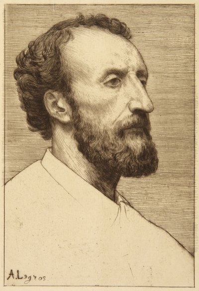 Portrait of J. Dalou by Alphonse Legros