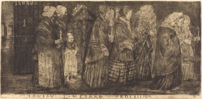 Procession in the Sepulchre of Saint Medard, 1859 by Alphonse Legros