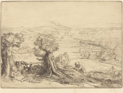 Remembrance of a Valley in Bourgogne by Alphonse Legros