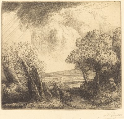 Remembrance of the Lake at Trastimene by Alphonse Legros