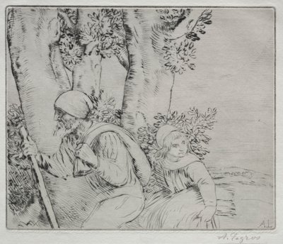 Return from the Field (2nd Plate) by Alphonse Legros