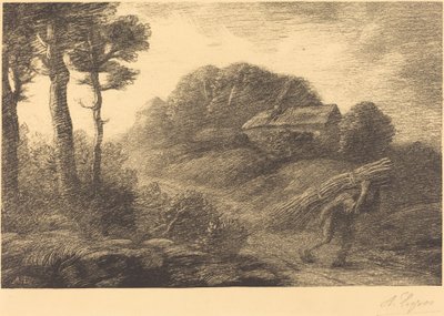 Return of the Fagot-gatherer (2nd plate) by Alphonse Legros