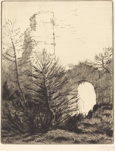 Ruins of a Monastery by Alphonse Legros