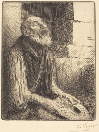 Seated Beggar by Alphonse Legros