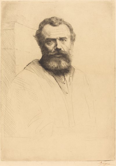 Self-Portrait, 3rd plate by Alphonse Legros