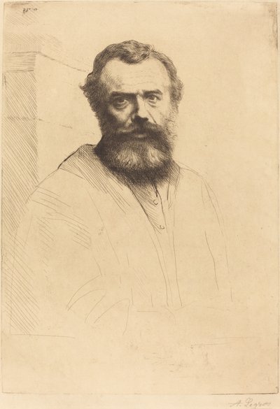 Self-Portrait, 3rd plate by Alphonse Legros