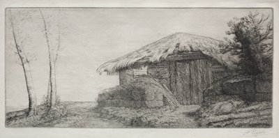 Sheepfold on the Hill by Alphonse Legros