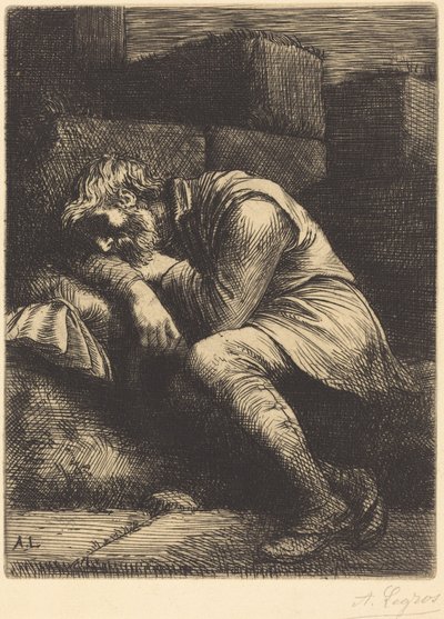Sleeping Beggar by Alphonse Legros