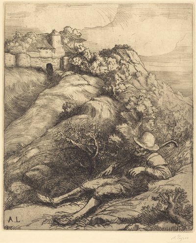 Sleeping Shepherd by Alphonse Legros