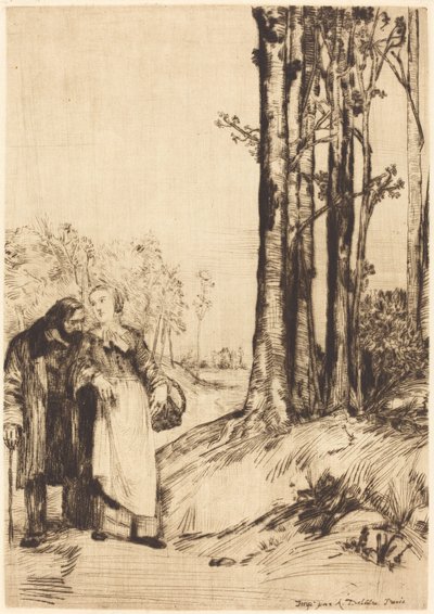 Stroll of the Convalescent by Alphonse Legros