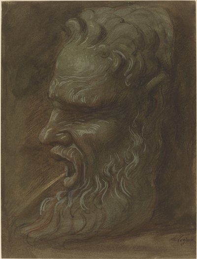 Study of a Mask by Alphonse Legros