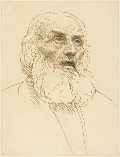 Study of an Old Man by Alphonse Legros
