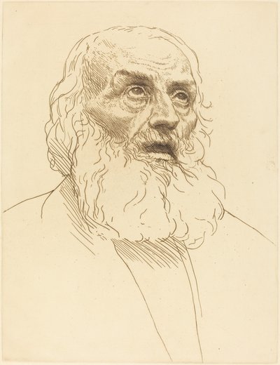 Study of an Old Man by Alphonse Legros