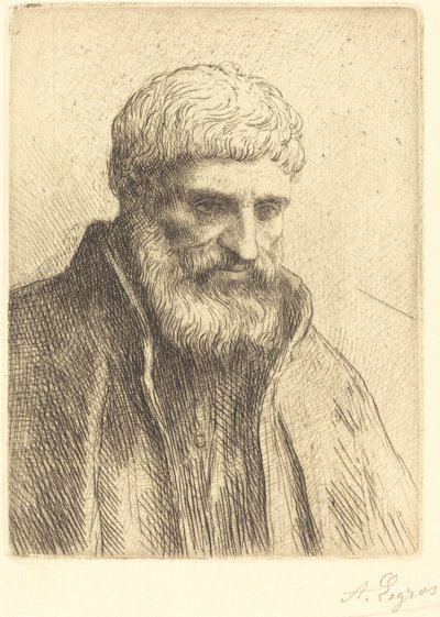 Study of an Old Man (detail) by Alphonse Legros