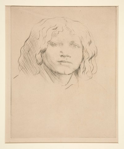 Head of an Italian Child by Alphonse Legros
