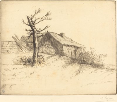 Thatched Cottage by Alphonse Legros