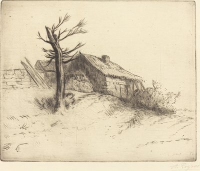 Thatched Cottage by Alphonse Legros