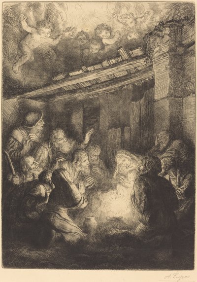 The Adoration of the Shepherds by Alphonse Legros