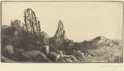 The Old Race-grounds at Montrouge by Alphonse Legros