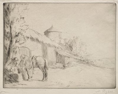 The Watering Place (2nd Plate) by Alphonse Legros