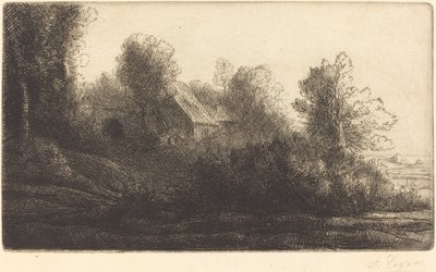 View of a Farm by Alphonse Legros