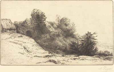 View of a Farm, 2nd Plate La Ferme du Bienheureux by Alphonse Legros