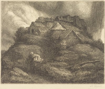 Village of Saint-Pierre during a Storm by Alphonse Legros
