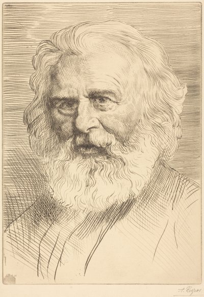 W.H. Longfellow, 1st Plate by Alphonse Legros