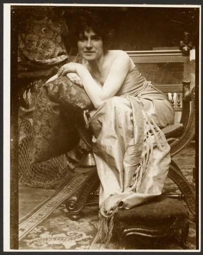 Female Model Posing for the Decorative Panel, 