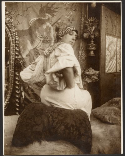 Female Model Used in the 1908 Decorative Panels of the German Theater, Paris by Alphonse Maria Mucha