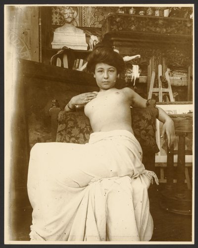 Female Model for the Allegory "September" from the Cycle of the Twelve Months, for the Journal "Cocorico," Paris by Alphonse Maria Mucha
