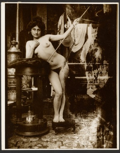 Female Nude with a Spear, Paris by Alphonse Maria Mucha