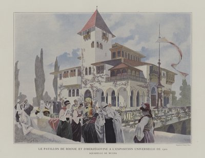 Pavilion of Bosnia and Herzegovina at the Exposition Universelle 1900, Paris by Alphonse Marie (after) Mucha