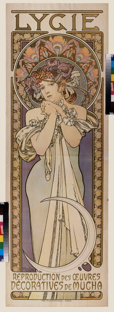 Advertisement Poster for the Dance Group Lygie by Alphonse Marie Mucha