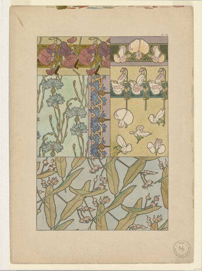 Documents Decoratifs: Sweet Peas by Alphonse Mucha