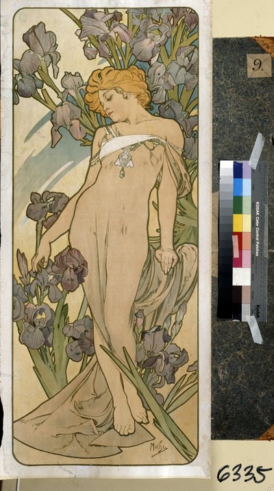Iris (from the series of flowers) by Alphonse Marie Mucha