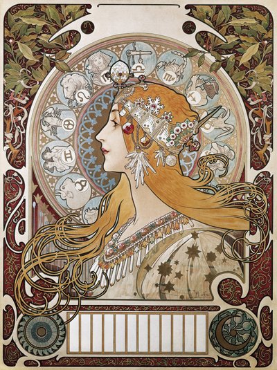 Zodiac by Alphonse Marie Mucha
