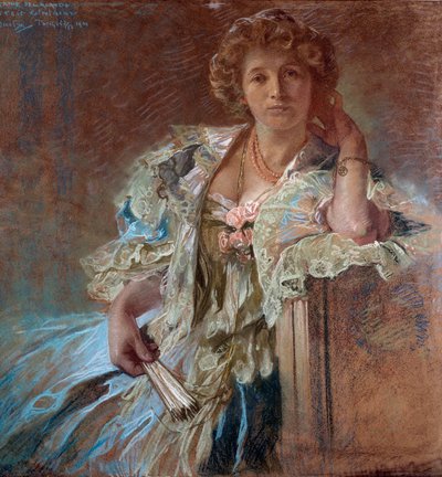 Portrait of Berthe Lalande by Alphonse Mucha