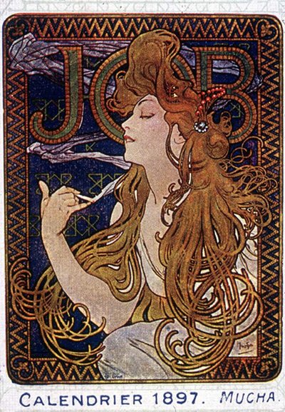 Poster of Paper Mills Job in Toulouse by Mucha by Alphonse Marie Mucha